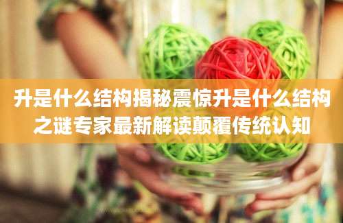 升是什么结构揭秘震惊升是什么结构之谜专家最新解读颠覆传统认知