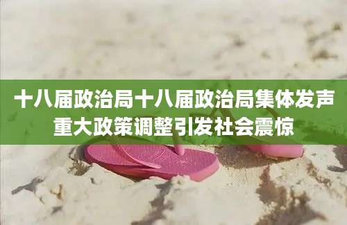 十八届政治局十八届政治局集体发声重大政策调整引发社会震惊