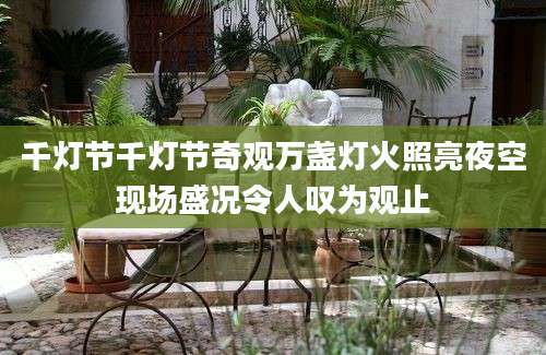 千灯节千灯节奇观万盏灯火照亮夜空现场盛况令人叹为观止