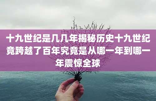 十九世纪是几几年揭秘历史十九世纪竟跨越了百年究竟是从哪一年到哪一年震惊全球