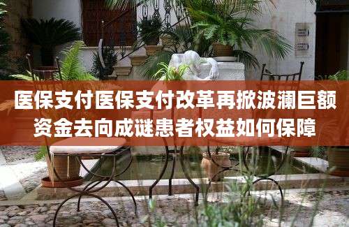医保支付医保支付改革再掀波澜巨额资金去向成谜患者权益如何保障
