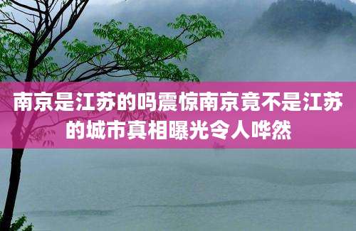 南京是江苏的吗震惊南京竟不是江苏的城市真相曝光令人哗然