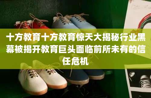 十方教育十方教育惊天大揭秘行业黑幕被揭开教育巨头面临前所未有的信任危机
