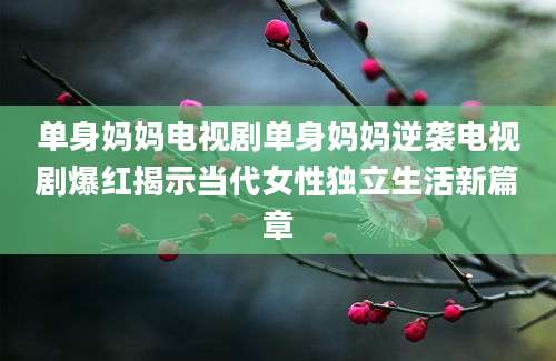 单身妈妈电视剧单身妈妈逆袭电视剧爆红揭示当代女性独立生活新篇章
