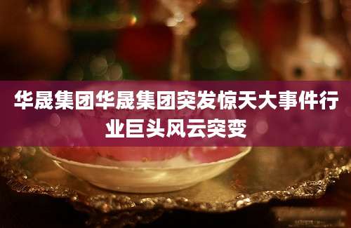 华晟集团华晟集团突发惊天大事件行业巨头风云突变