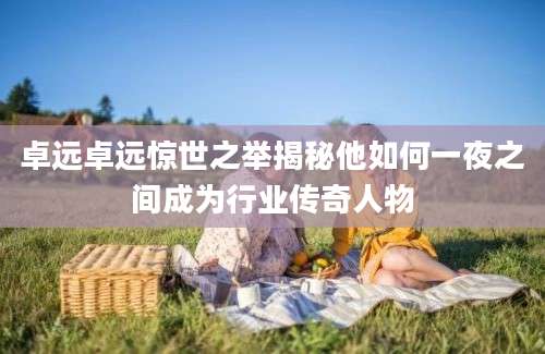 卓远卓远惊世之举揭秘他如何一夜之间成为行业传奇人物