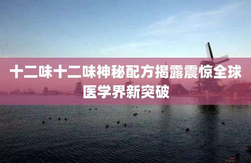 十二味十二味神秘配方揭露震惊全球医学界新突破