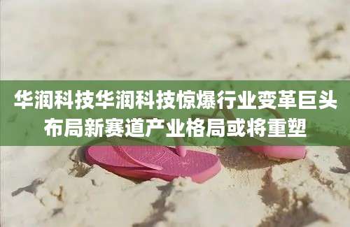 华润科技华润科技惊爆行业变革巨头布局新赛道产业格局或将重塑