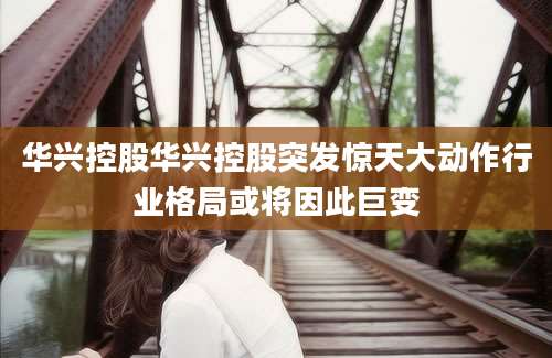 华兴控股华兴控股突发惊天大动作行业格局或将因此巨变