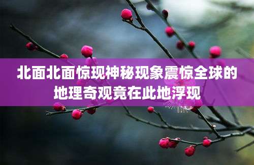 北面北面惊现神秘现象震惊全球的地理奇观竟在此地浮现