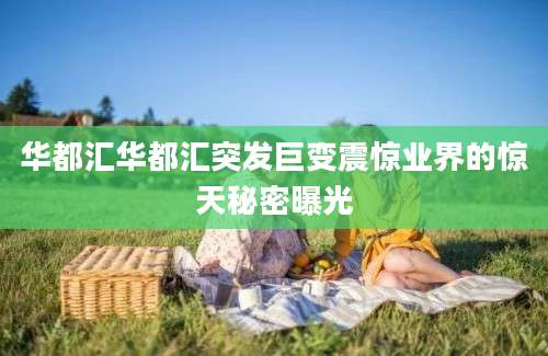 华都汇华都汇突发巨变震惊业界的惊天秘密曝光