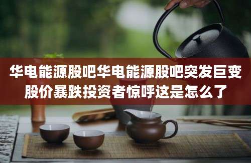 华电能源股吧华电能源股吧突发巨变股价暴跌投资者惊呼这是怎么了