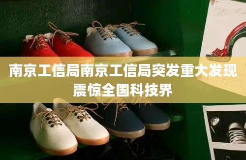 南京工信局南京工信局突发重大发现震惊全国科技界