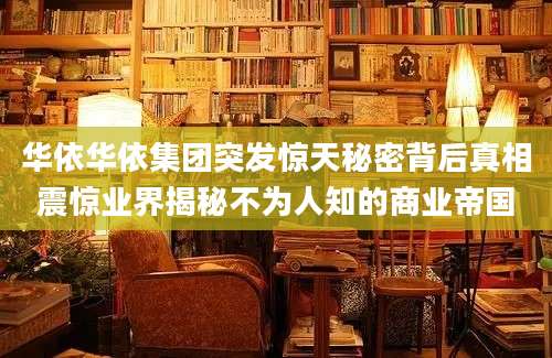 华依华依集团突发惊天秘密背后真相震惊业界揭秘不为人知的商业帝国