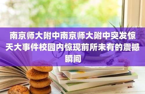 南京师大附中南京师大附中突发惊天大事件校园内惊现前所未有的震撼瞬间