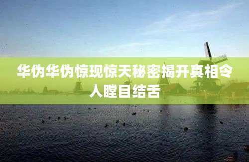 华伪华伪惊现惊天秘密揭开真相令人瞠目结舌
