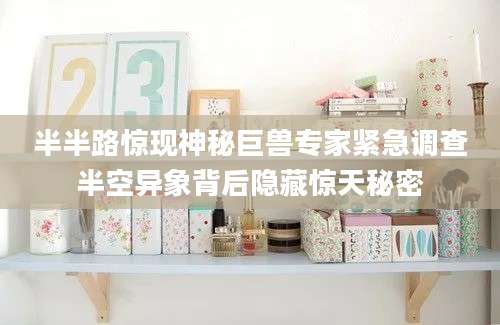 半半路惊现神秘巨兽专家紧急调查半空异象背后隐藏惊天秘密