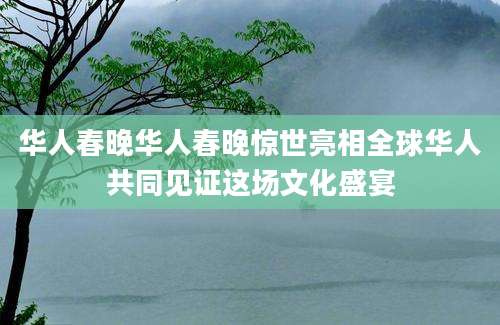 华人春晚华人春晚惊世亮相全球华人共同见证这场文化盛宴
