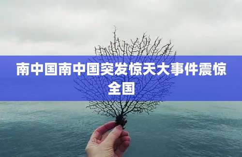 南中国南中国突发惊天大事件震惊全国