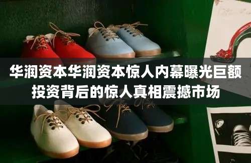 华润资本华润资本惊人内幕曝光巨额投资背后的惊人真相震撼市场