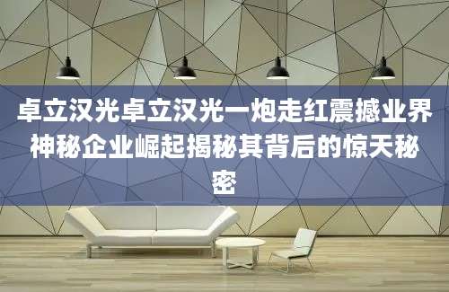 卓立汉光卓立汉光一炮走红震撼业界神秘企业崛起揭秘其背后的惊天秘密