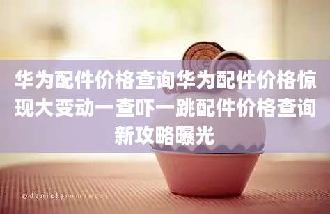华为配件价格查询华为配件价格惊现大变动一查吓一跳配件价格查询新攻略曝光