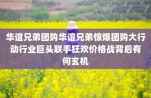 华谊兄弟团购华谊兄弟惊爆团购大行动行业巨头联手狂欢价格战背后有何玄机