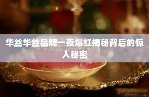 华丝华丝品牌一夜爆红揭秘背后的惊人秘密