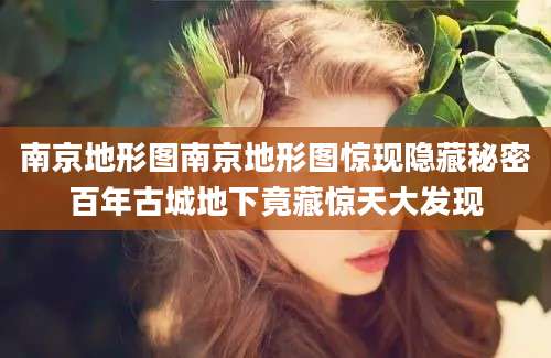 南京地形图南京地形图惊现隐藏秘密百年古城地下竟藏惊天大发现
