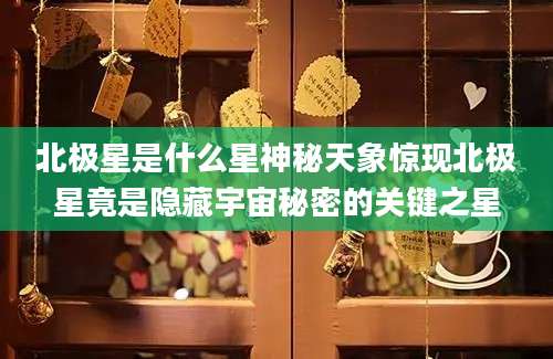 北极星是什么星神秘天象惊现北极星竟是隐藏宇宙秘密的关键之星