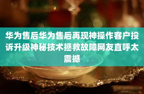 华为售后华为售后再现神操作客户投诉升级神秘技术拯救故障网友直呼太震撼