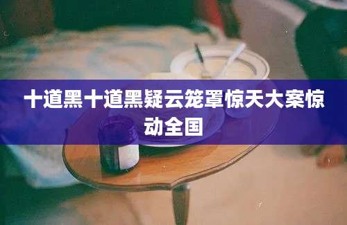 十道黑十道黑疑云笼罩惊天大案惊动全国