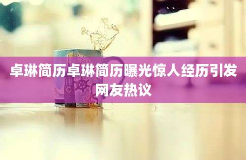 卓琳简历卓琳简历曝光惊人经历引发网友热议