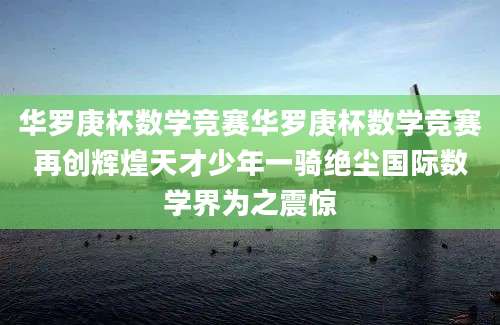 华罗庚杯数学竞赛华罗庚杯数学竞赛再创辉煌天才少年一骑绝尘国际数学界为之震惊