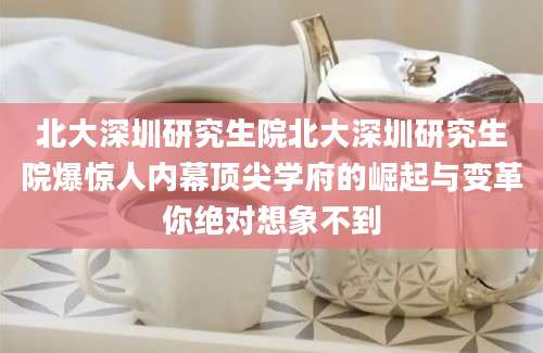 北大深圳研究生院北大深圳研究生院爆惊人内幕顶尖学府的崛起与变革你绝对想象不到