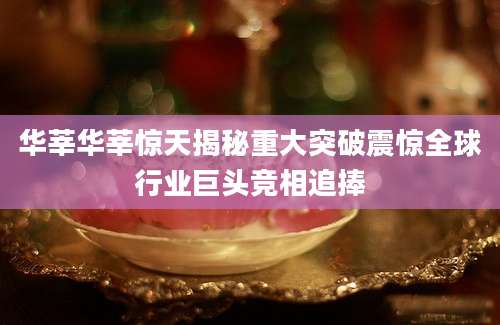 华莘华莘惊天揭秘重大突破震惊全球行业巨头竞相追捧