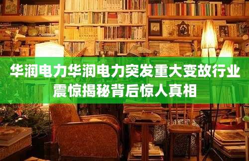 华润电力华润电力突发重大变故行业震惊揭秘背后惊人真相