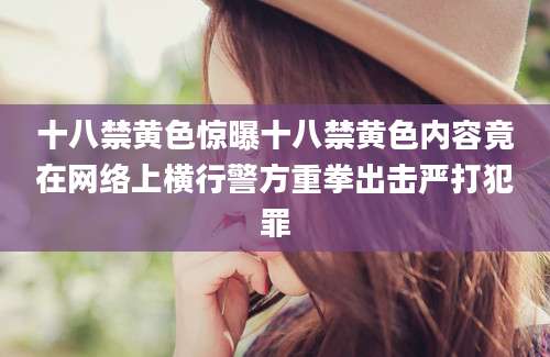 十八禁黄色惊曝十八禁黄色内容竟在网络上横行警方重拳出击严打犯罪