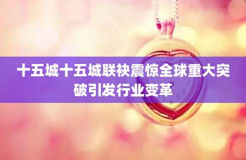 十五城十五城联袂震惊全球重大突破引发行业变革