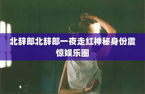 北辞郎北辞郎一夜走红神秘身份震惊娱乐圈