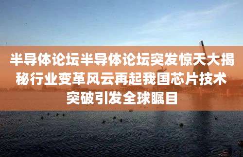 半导体论坛半导体论坛突发惊天大揭秘行业变革风云再起我国芯片技术突破引发全球瞩目