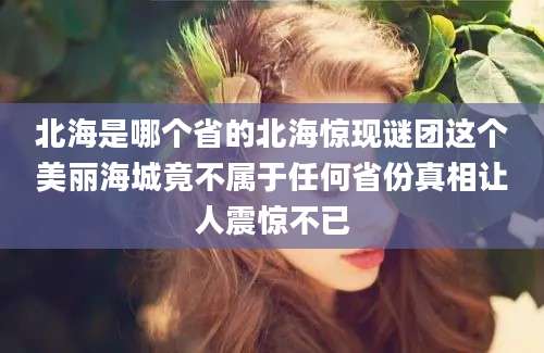 北海是哪个省的北海惊现谜团这个美丽海城竟不属于任何省份真相让人震惊不已
