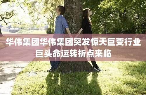华伟集团华伟集团突发惊天巨变行业巨头命运转折点来临