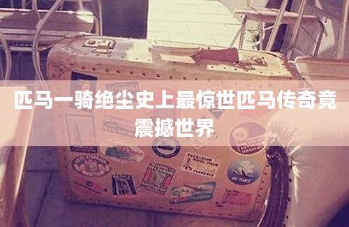 匹马一骑绝尘史上最惊世匹马传奇竟震撼世界