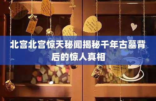 北宫北宫惊天秘闻揭秘千年古墓背后的惊人真相