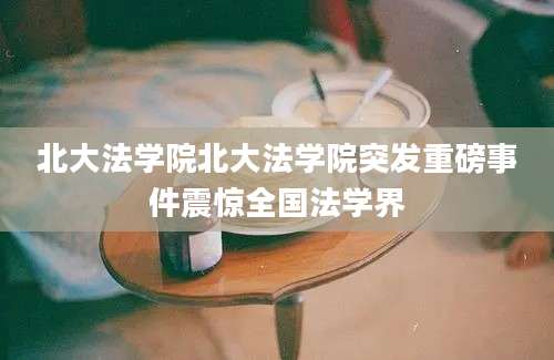 北大法学院北大法学院突发重磅事件震惊全国法学界