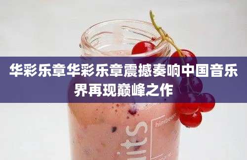 华彩乐章华彩乐章震撼奏响中国音乐界再现巅峰之作