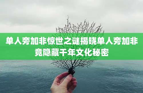 单人旁加非惊世之谜揭晓单人旁加非竟隐藏千年文化秘密