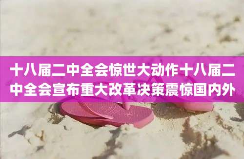 十八届二中全会惊世大动作十八届二中全会宣布重大改革决策震惊国内外