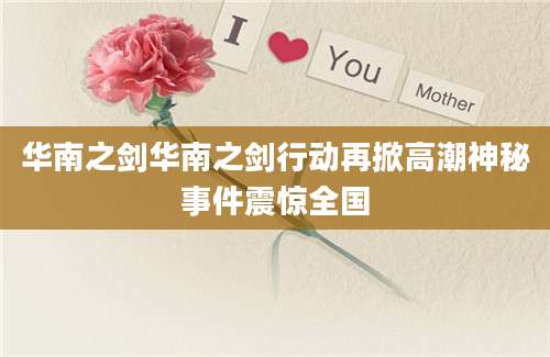 华南之剑华南之剑行动再掀高潮神秘事件震惊全国